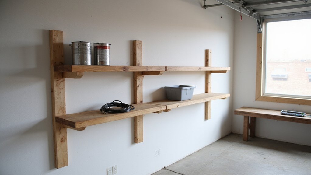 build sturdy 2x4 shelves
