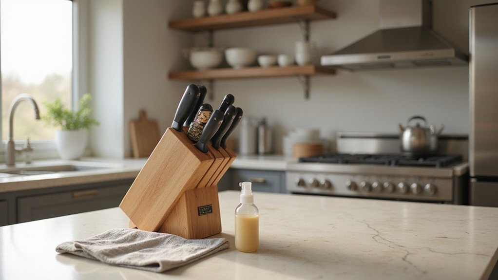 deep clean knife storage