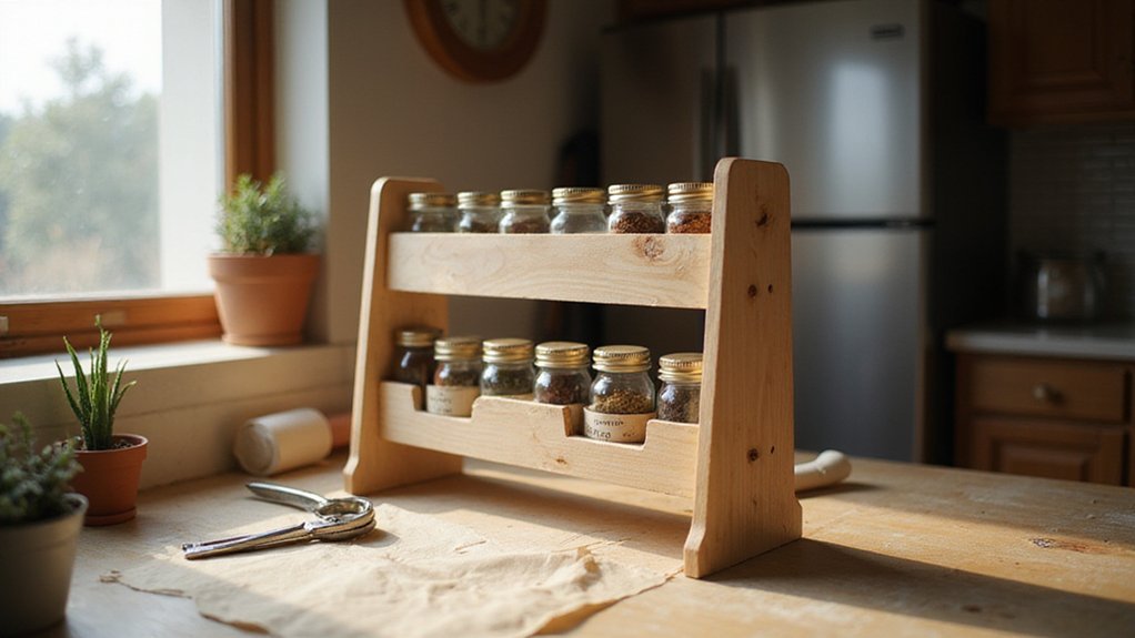 diy spice rack construction