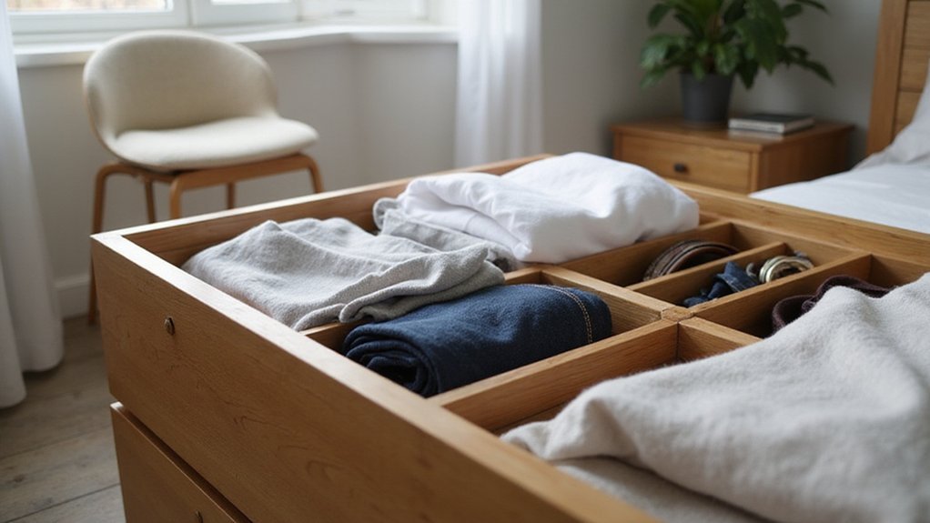 efficient drawer clothing organization