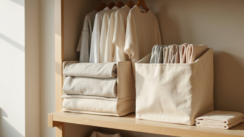 folded clothes organization