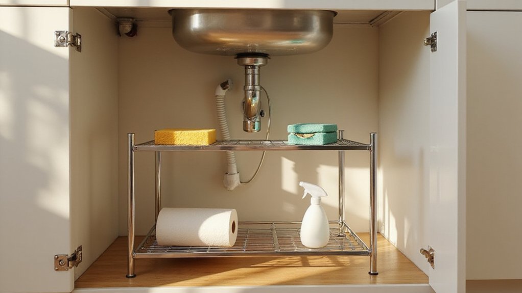 kitchen sink storage tips