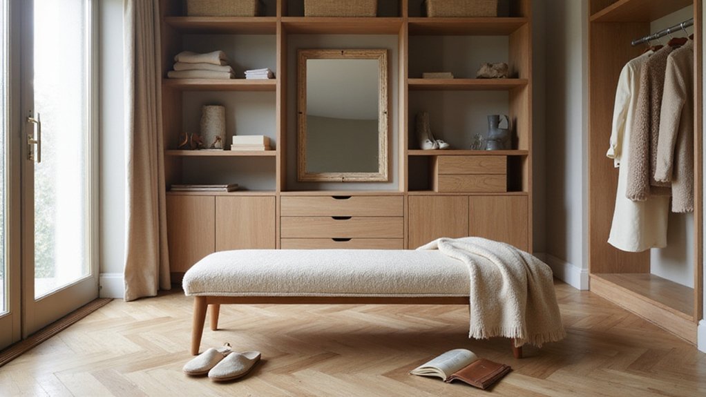 luxury closet seating options