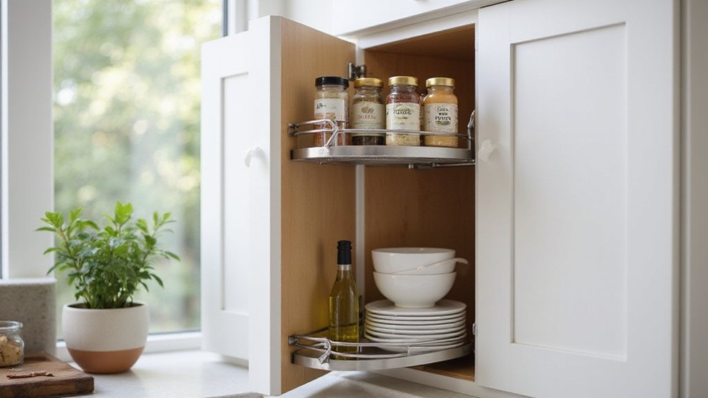 maximize corner cabinet space