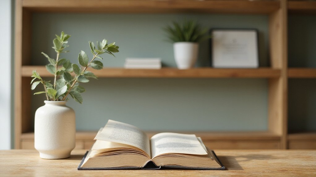 organizing books on shelf