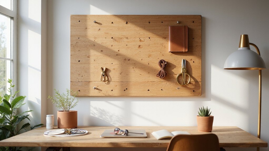 pegboard for organized storage