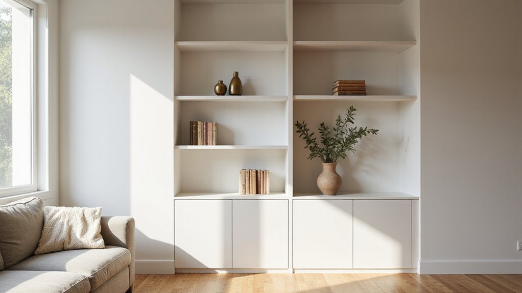 seamless integrated bookshelf design
