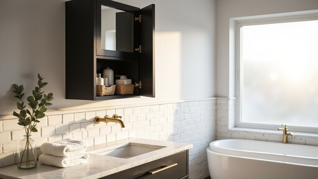 spacious efficient bathroom storage