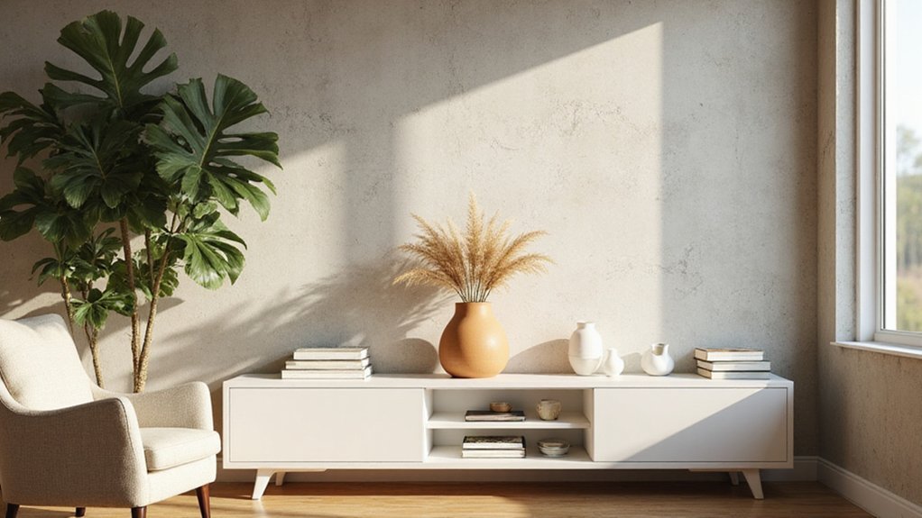 stylish living room shelves