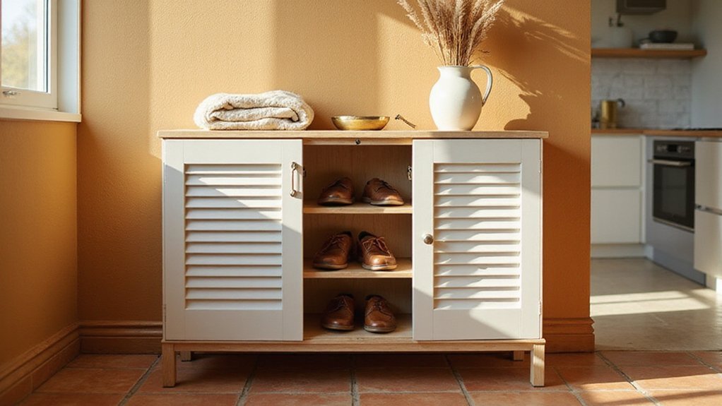 stylish shoe cabinet doors
