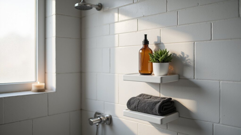 top bathroom corner shelves