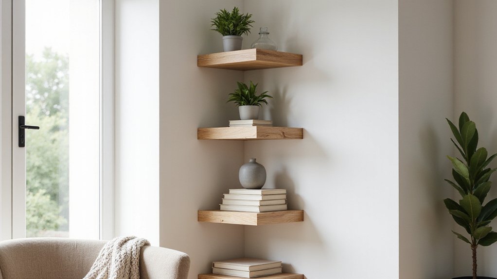 top corner shelf units