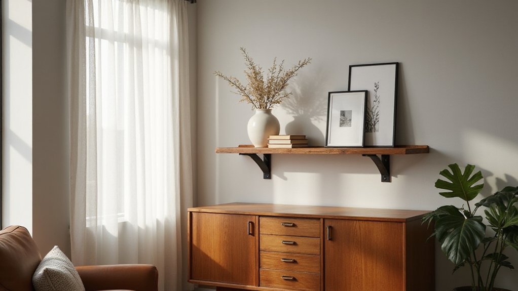 top shelves with brackets